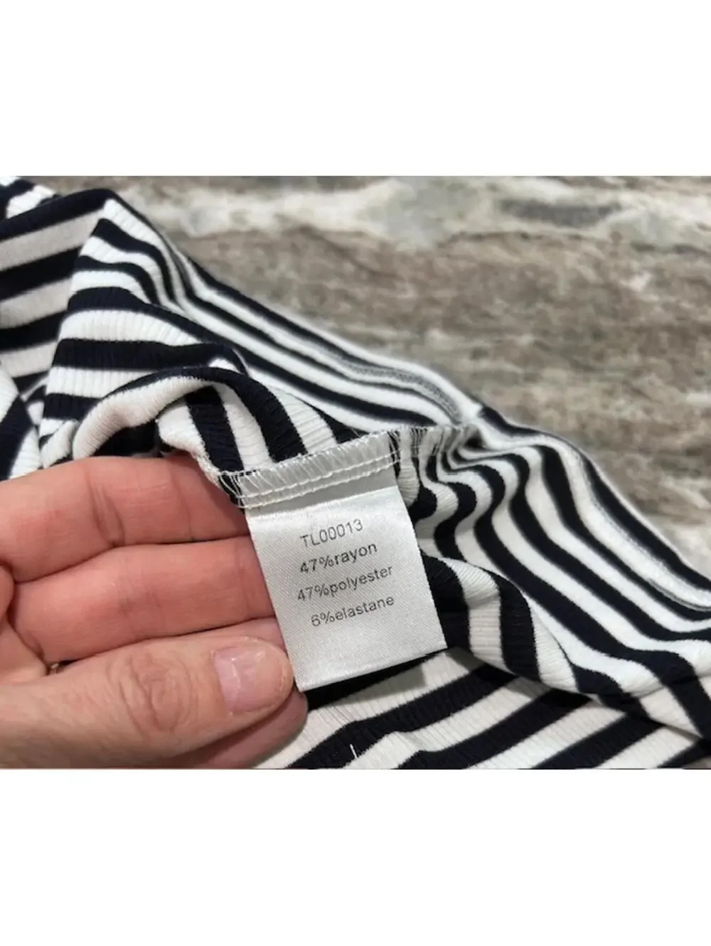 NWT Anrabess Soft Striped Long Sleeve Top 🖤 Size Small - Picture 5 of 7